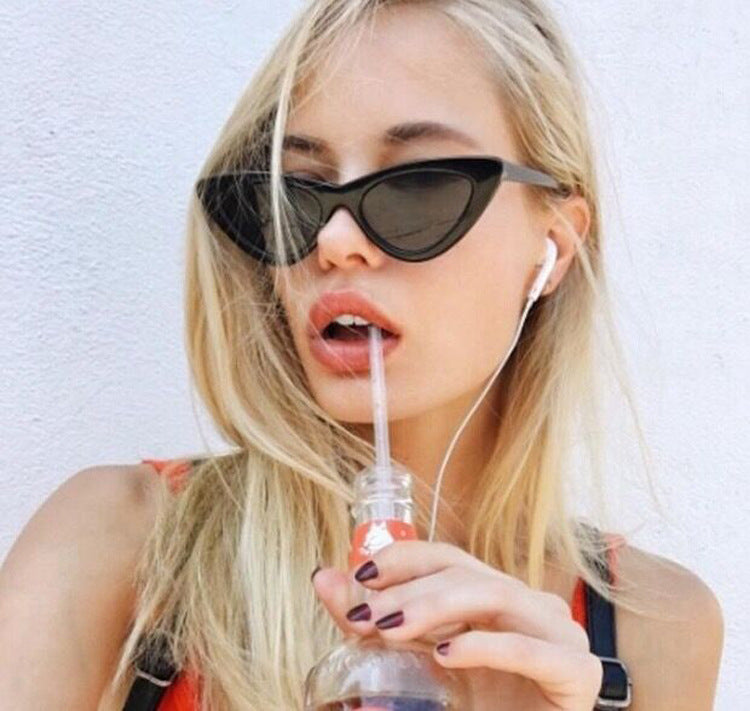 Wholesale Cat Eye Small Frame Triangular PC Sunglasses